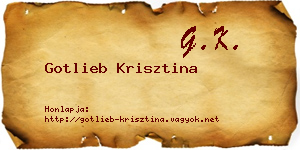 Gotlieb Krisztina névjegykártya